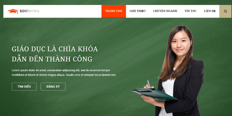 thiết kế website giáo dục