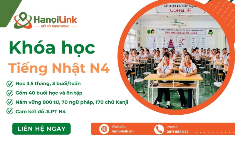 khóa học tiếng Nhật N4 tại HanoiLink