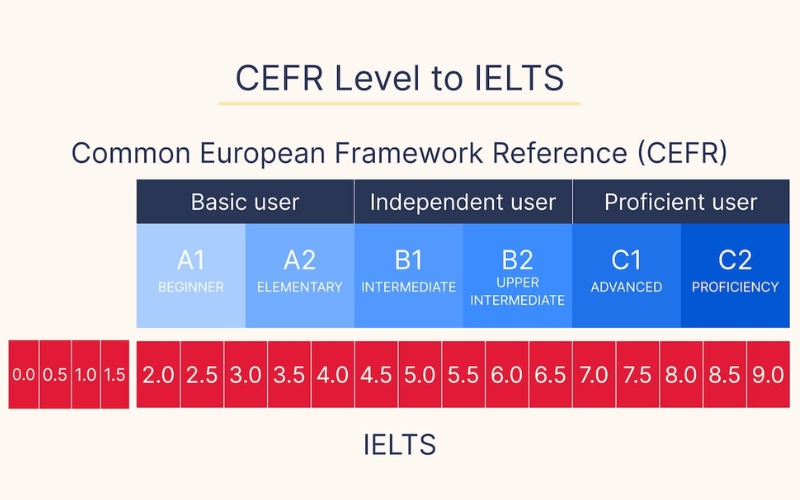 Quy đổi điểm IELTS và CEFR