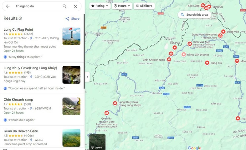 Bản đồ du lịch huyện Đồng Văn