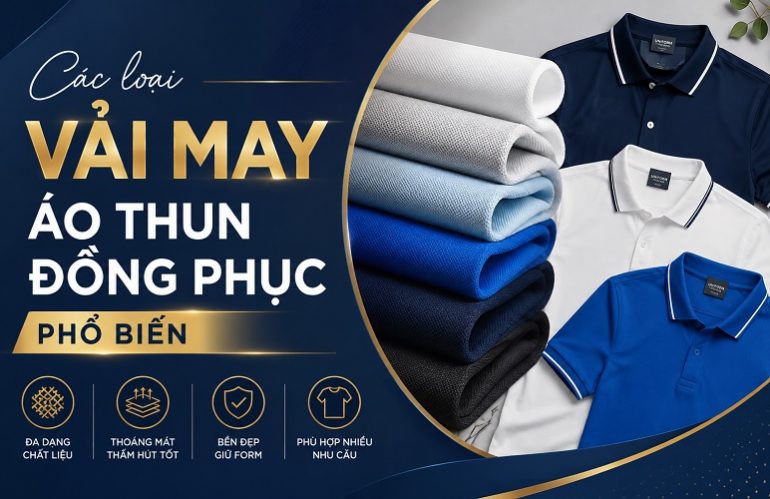 các loại vải may áo thun đồng phục phổ biến